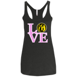 Pink Ranger LOVE Women's Triblend Racerback Tank