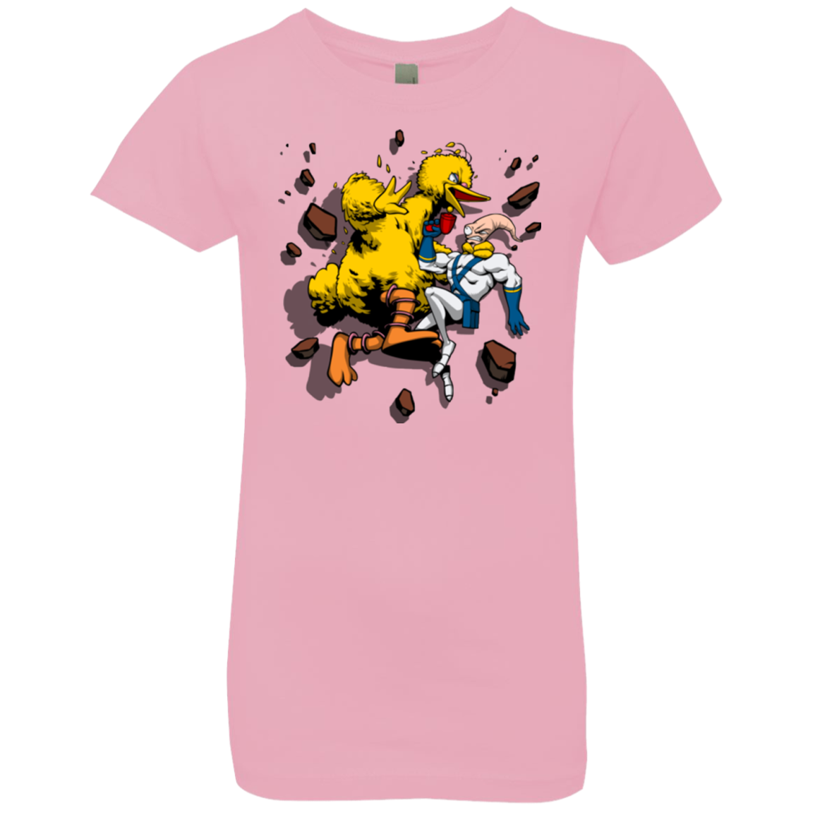 Big Bird and Worm Girls Premium T-Shirt