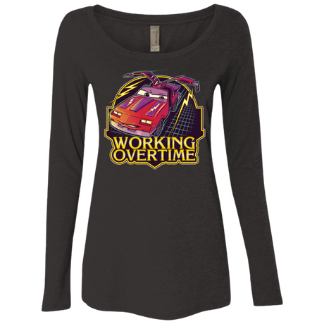 Working Overtime Women's Triblend Long Sleeve Shirt