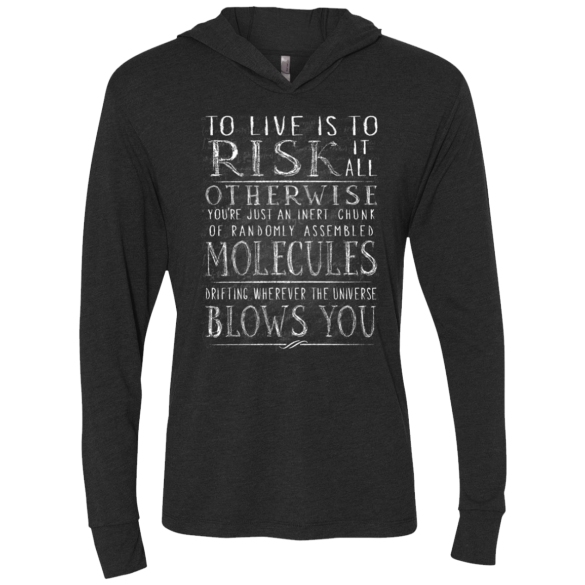 Universe Blows Triblend Long Sleeve Hoodie Tee