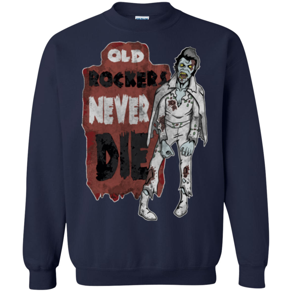 Old Rockers Never Die Crewneck Sweatshirt