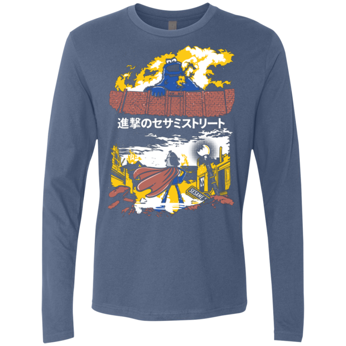 Attack on Sesame Street Men's Premium Long Sleeve