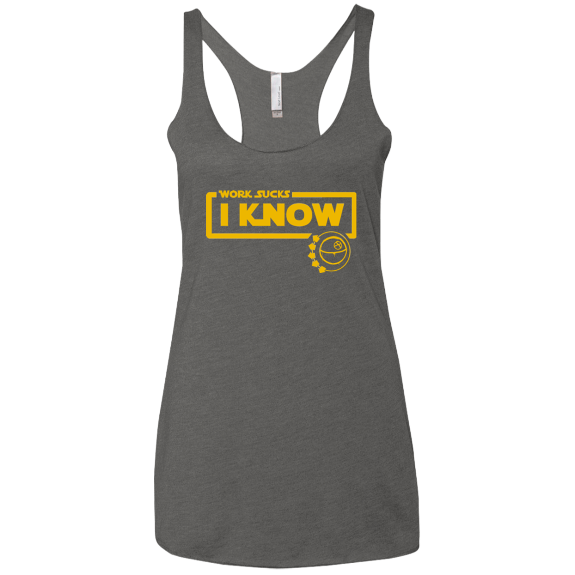 Work Sucks Women's Triblend Racerback Tank