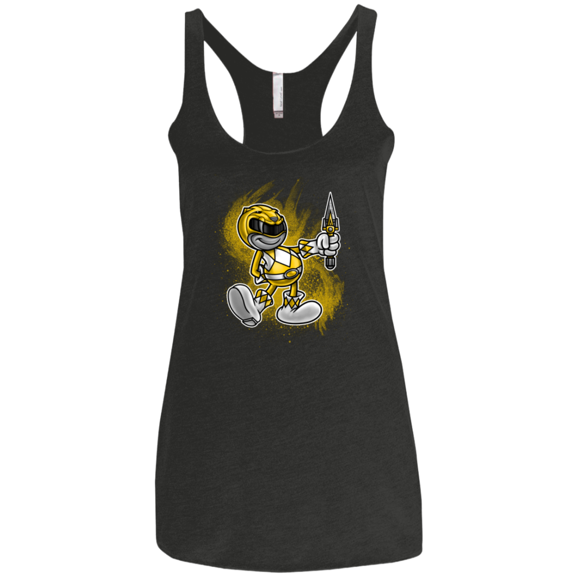 Yellow Ranger Artwork Women's Triblend Racerback Tank