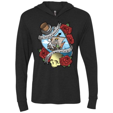 The Pirate King Triblend Long Sleeve Hoodie Tee