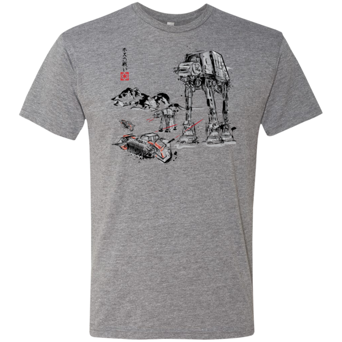 Battle in the Snow Sumi e Men's Triblend T-Shirt