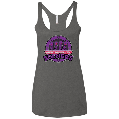 OBEDIENT EXPENDABLE FOOT SOLDIERS Women's Triblend Racerback Tank