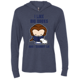I Like Big Books Triblend Long Sleeve Hoodie Tee