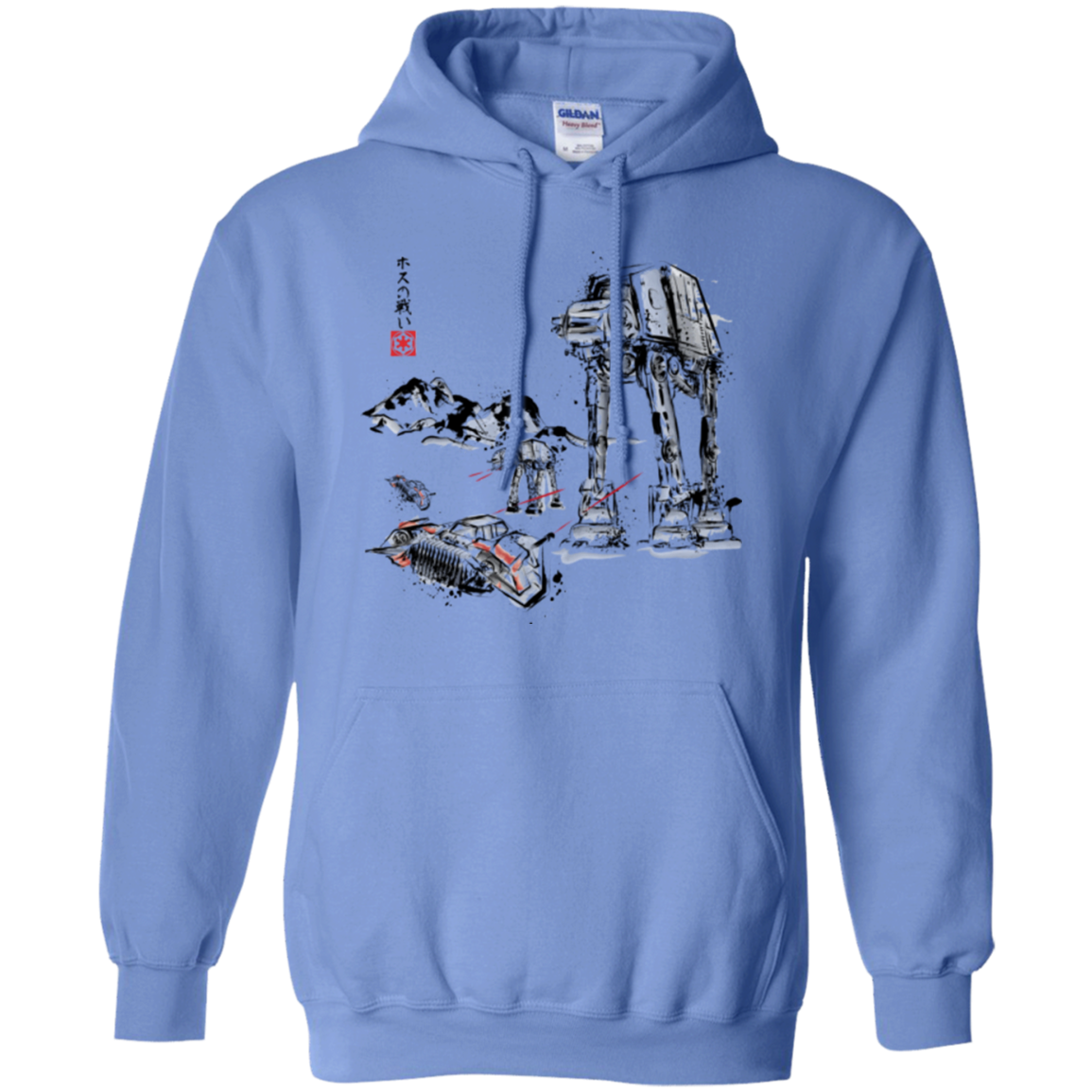 Battle in the Snow Sumi e Pullover Hoodie