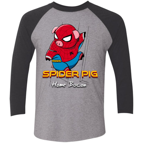 Spider Pig Build Line Men's Triblend 3/4 Sleeve