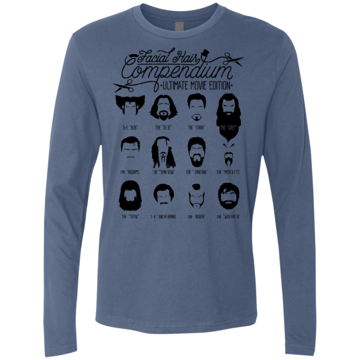 The Movie Facial Hair Compendium Men's Premium Long Sleeve