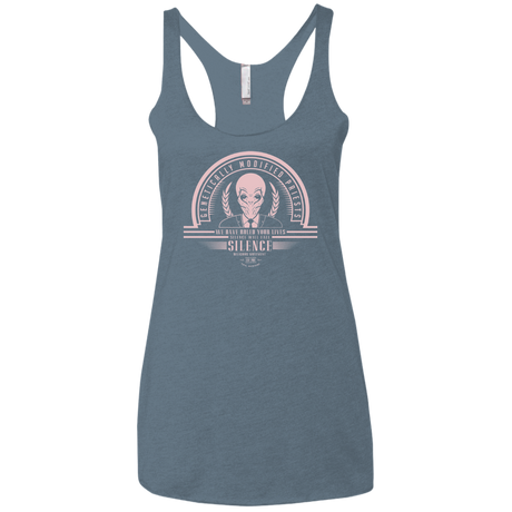 Who Villains Silence Women's Triblend Racerback Tank