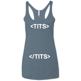 Tits Women's Triblend Racerback Tank