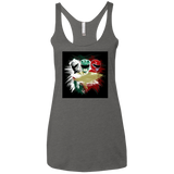 White Green Red Women's Triblend Racerback Tank