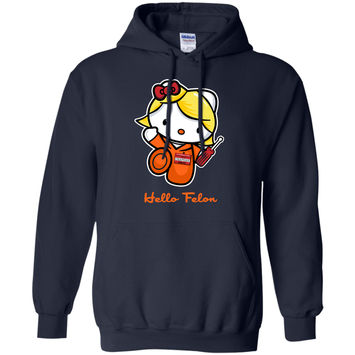 Orange is the New Cat Pullover Hoodie