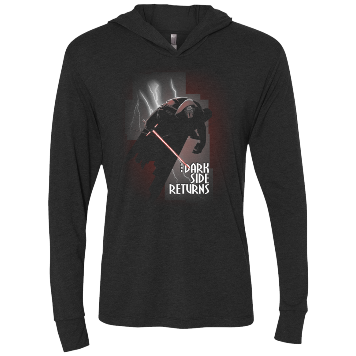 The Dark Side Returns Triblend Long Sleeve Hoodie Tee