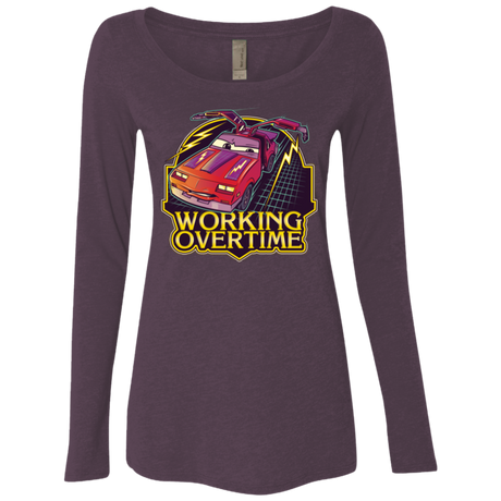 Working Overtime Women's Triblend Long Sleeve Shirt