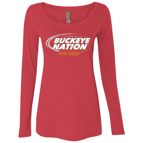 Ohio State Dilly Dilly Women's Triblend Long Sleeve Shirt