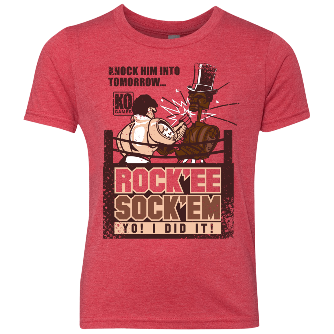 Rockee Sockem Youth Triblend T-Shirt