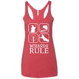 Wizards Rule Women's Triblend Racerback Tank