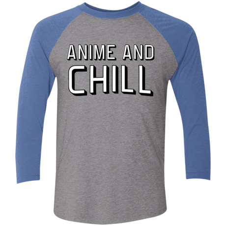 Anime and chill Men's Triblend 3/4 Sleeve