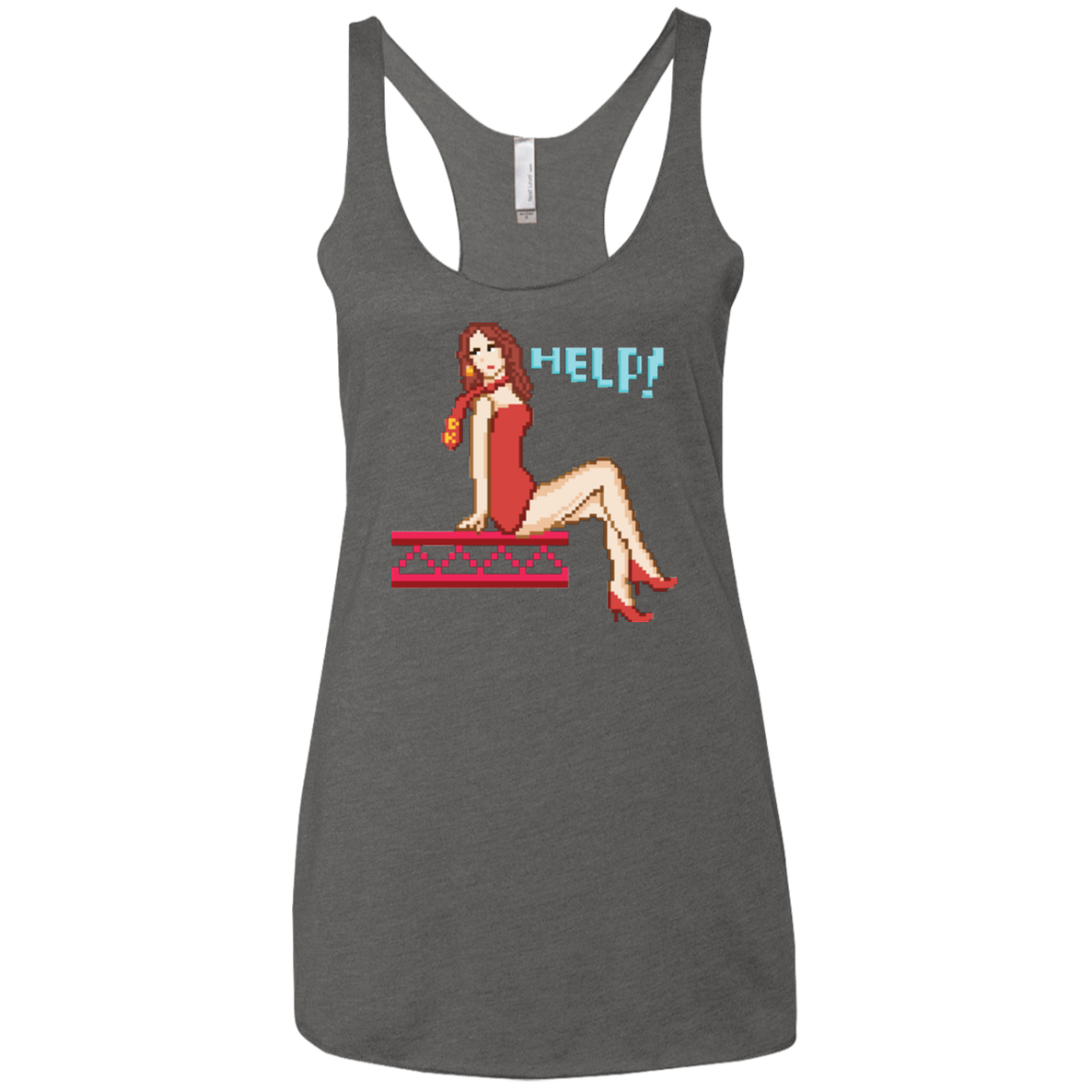 Pixel Pinup Pauline Women's Triblend Racerback Tank