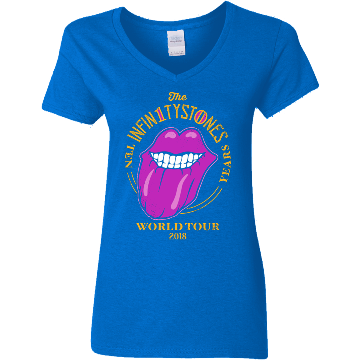 Stones World Tour Women's V-Neck T-Shirt