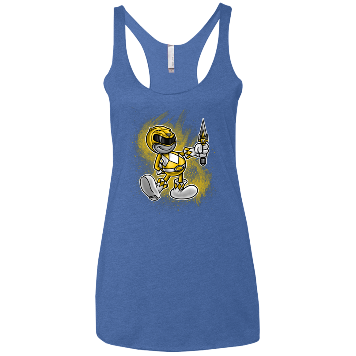 Yellow Ranger Artwork Women's Triblend Racerback Tank