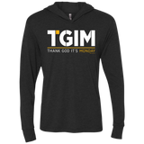 Thank God Its Monday Triblend Long Sleeve Hoodie Tee