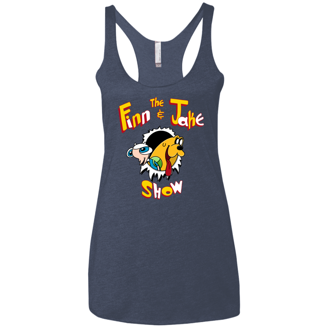 The Finn and Jake Show Women's Triblend Racerback Tank