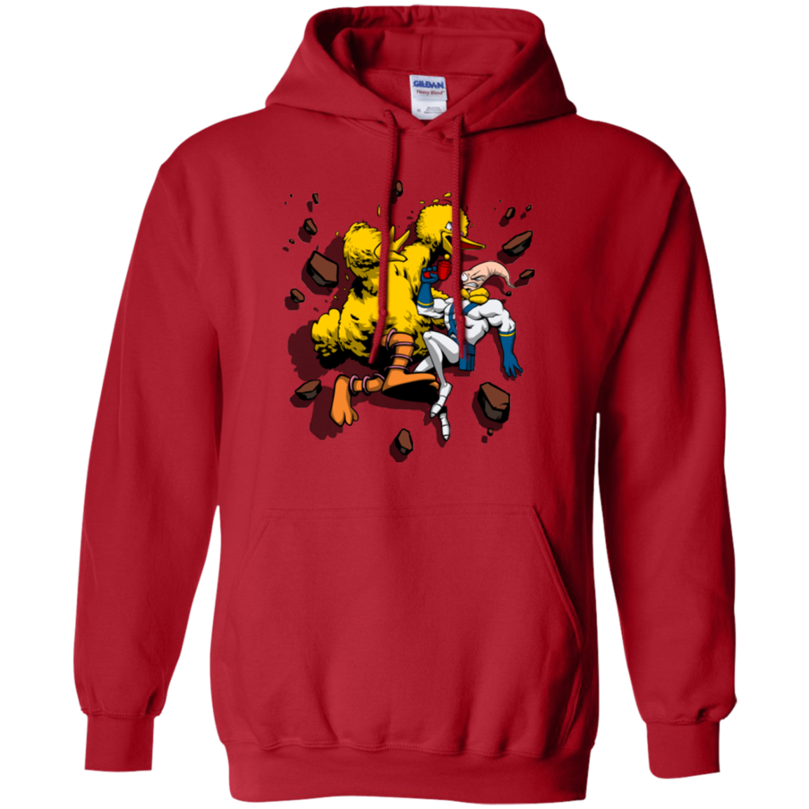 Big Bird and Worm Pullover Hoodie