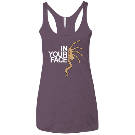 IN YOUR FACE Women's Triblend Racerback Tank
