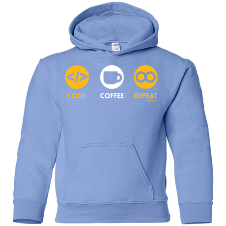 Code Coffee Repeat Youth Hoodie