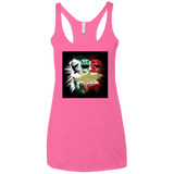 White Green Red Women's Triblend Racerback Tank