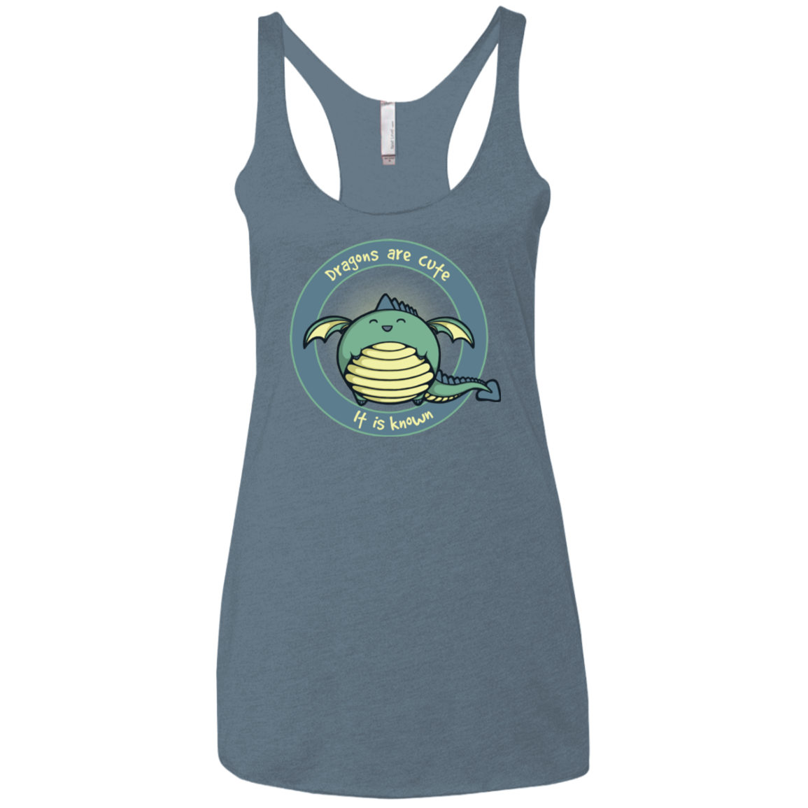 Dragons are Cute Women's Triblend Racerback Tank