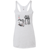 Battle in the Snow Sumi e Women's Triblend Racerback Tank