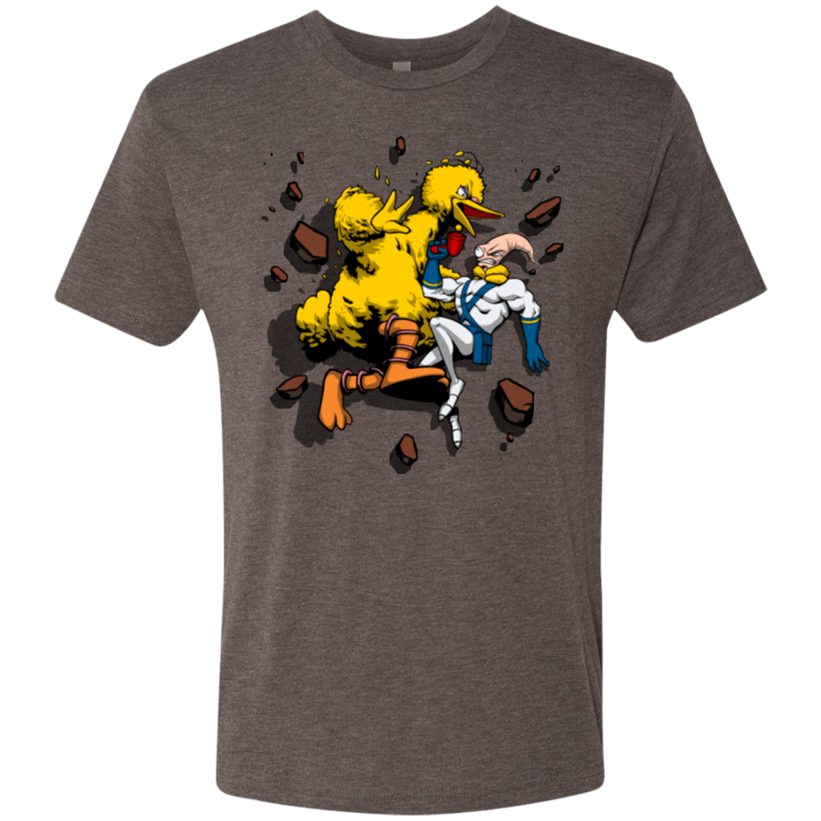 Big Bird and Worm Men's Triblend T-Shirt