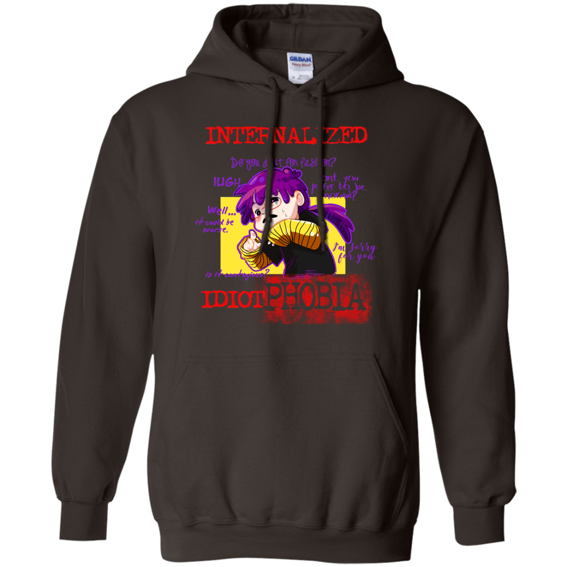 Idiot phobia Pullover Hoodie