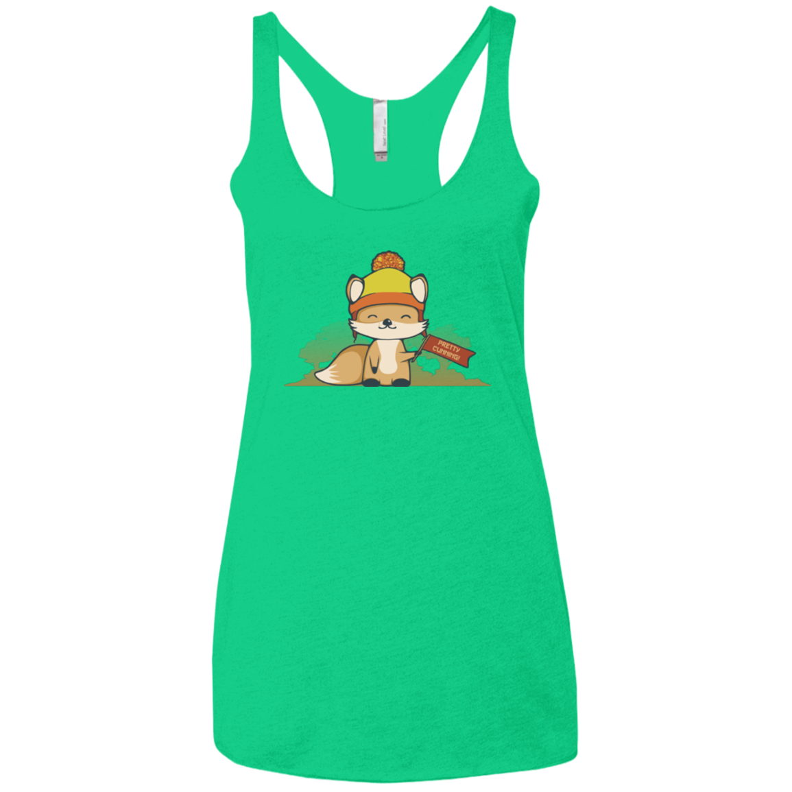 Pretty Cunning Women's Triblend Racerback Tank