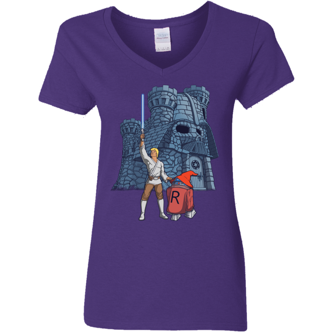 Darthskull Castle Women's V-Neck T-Shirt