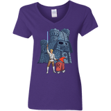 Darthskull Castle Women's V-Neck T-Shirt