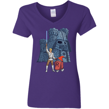 Darthskull Castle Women's V-Neck T-Shirt