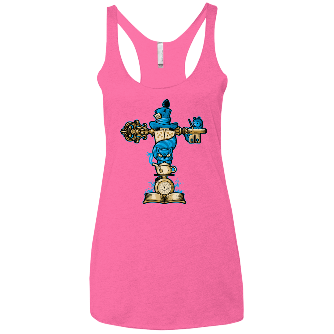 Wonderland Totem Women's Triblend Racerback Tank
