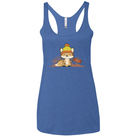 Pretty Cunning Women's Triblend Racerback Tank