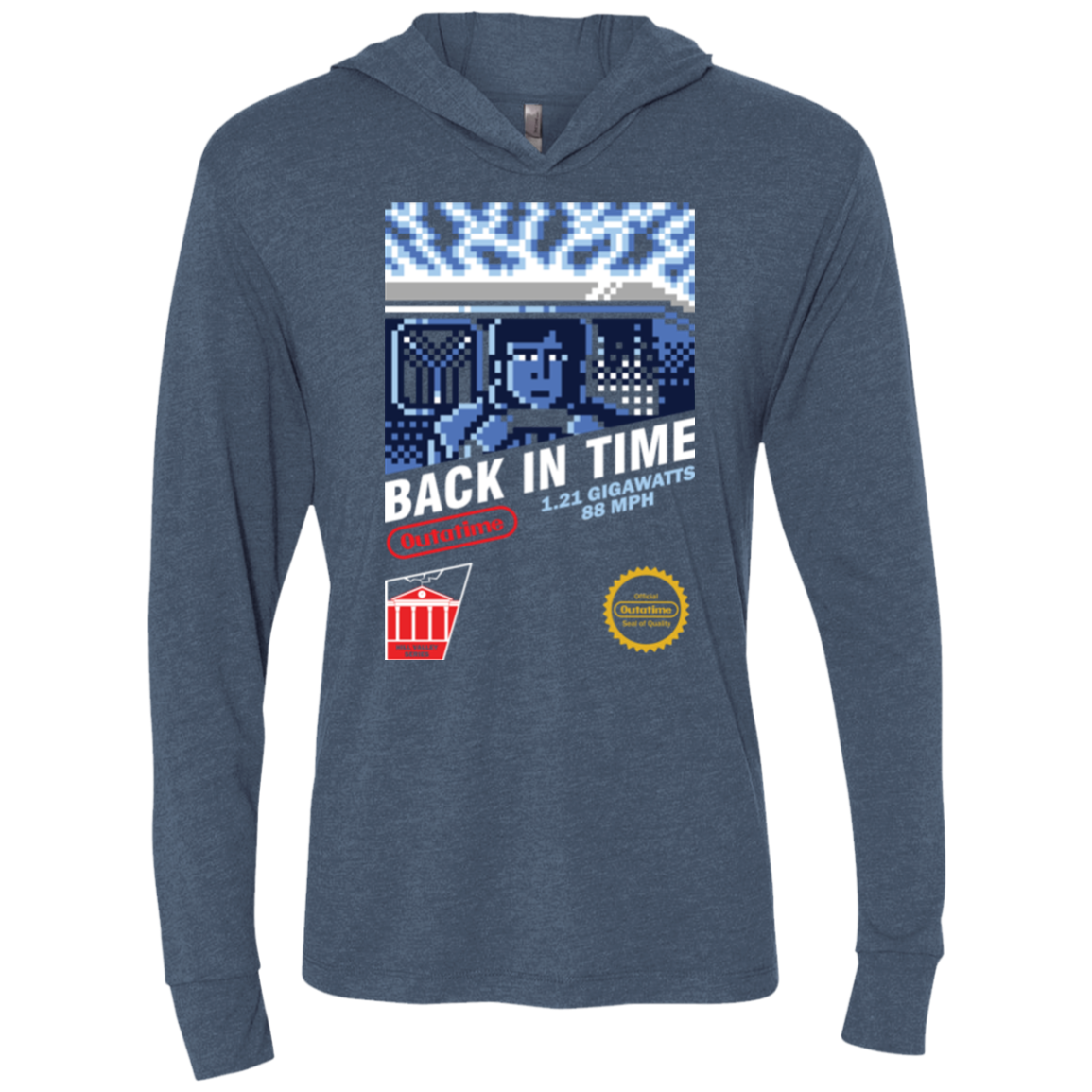 Back In Time Triblend Long Sleeve Hoodie Tee