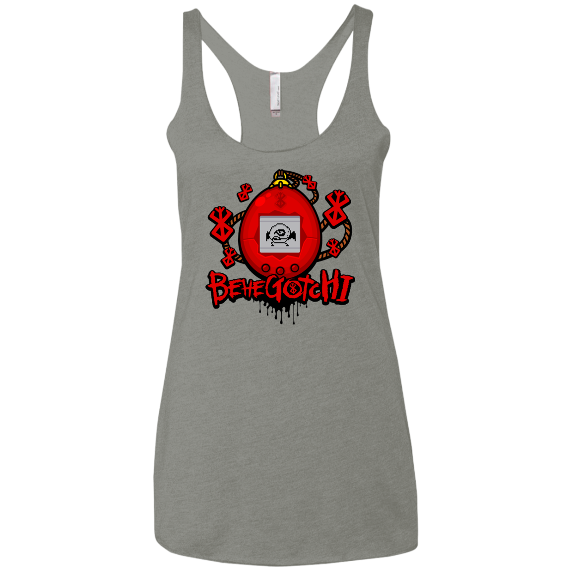 BeheGotchi Women's Triblend Racerback Tank