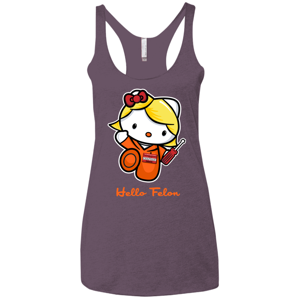 Orange is the New Cat Women's Triblend Racerback Tank