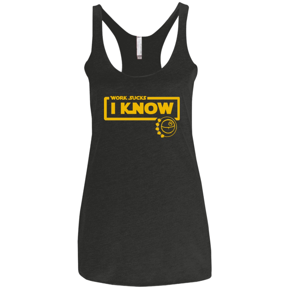 Work Sucks Women's Triblend Racerback Tank