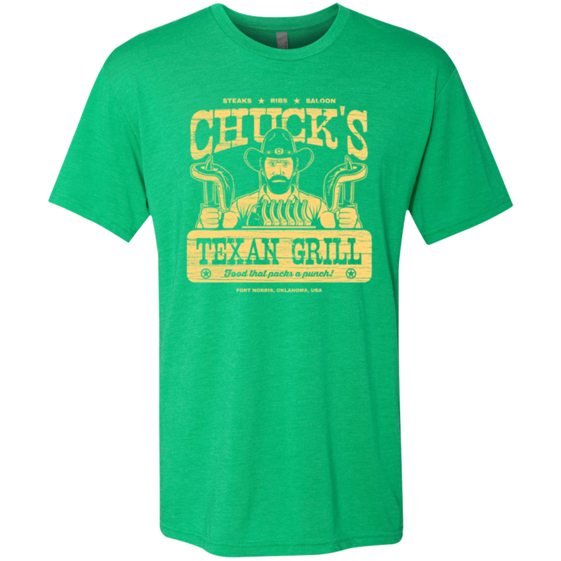 Chucks Texan Grill Men's Triblend T-Shirt