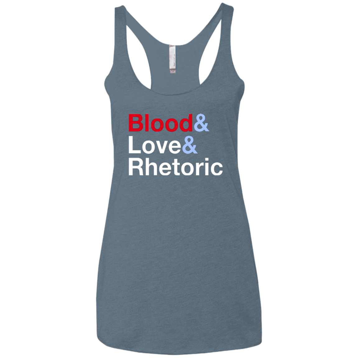 Blood Love Rhetoric Women's Triblend Racerback Tank